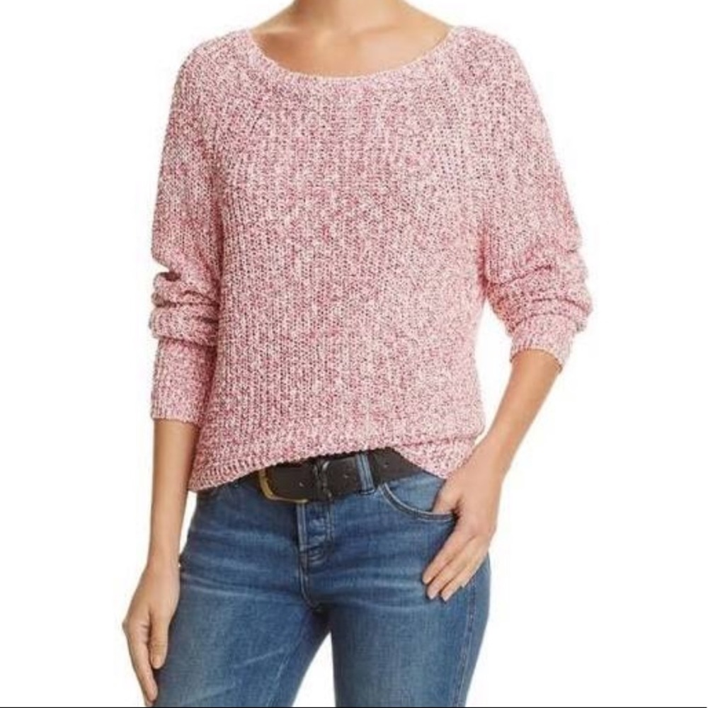 Free People loose knit blush pink sweater